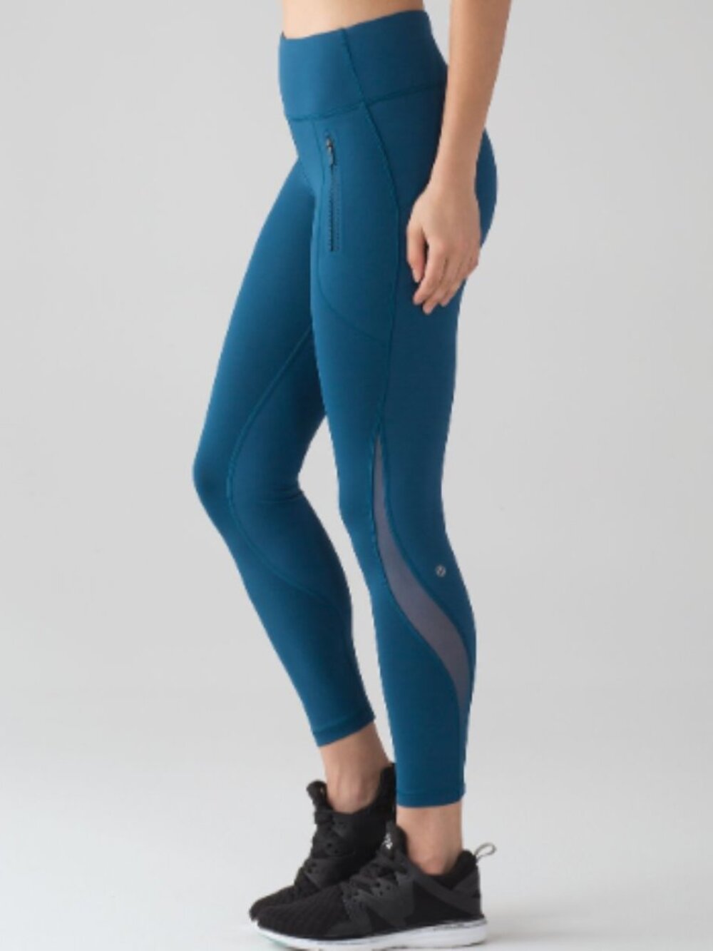 Lululemon Invigorate 7/8 Tight High Rise Legging Sz 4 Blue Athleisure Activewear